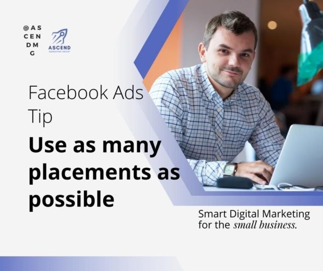 You can have your ad be seen by more people, and lower your cost per action by using as many placements as possible. 💻
.
.
.
#torontobusiness #smallbusinesscommunity #smallbusinesstoronto #smallbusinesshelp #supportlocaltoronto #smallbusinesshelpingsmallbusiness #yyzbusiness #yqgbusiness #yycbusiness #yegbusiness #yhzbusiness #yulbusiness #yowbusiness #yqbbusiness #yytbusiness #yvrbusiness